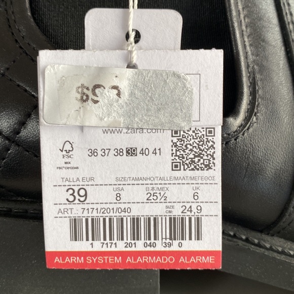 NWT Zara Trafaluc leather black moto quilted boot - Picture 6 of 10